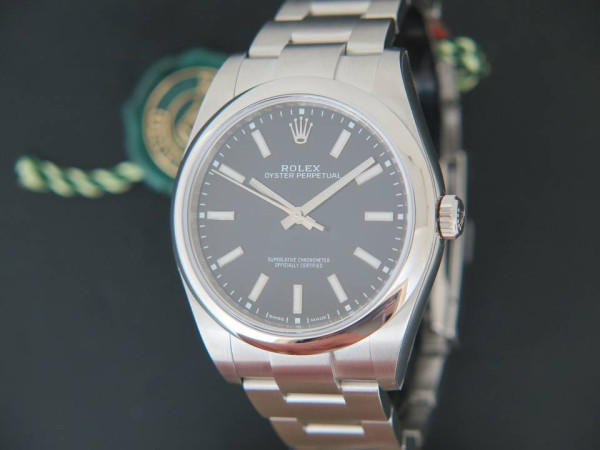 Rolex - Oyster Perpetual Black Dial NEW 114300    