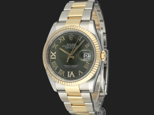 Rolex - Datejust Gold/Steel Green Diamond Dial 126233