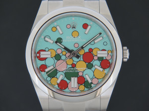 Rolex Oyster Perpetual 41 Turqoise Celebration Dial 124300 NEW