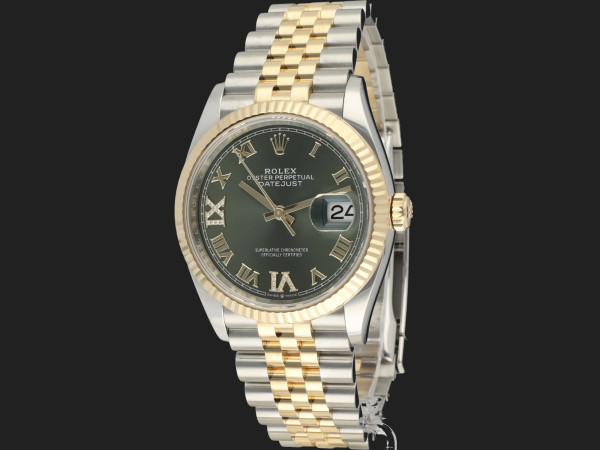 Rolex - Datejust Gold/Steel Green Diamond Dial 126233