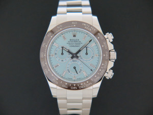 Rolex Daytona Platinum Ice Blue Baguette Dial 116506