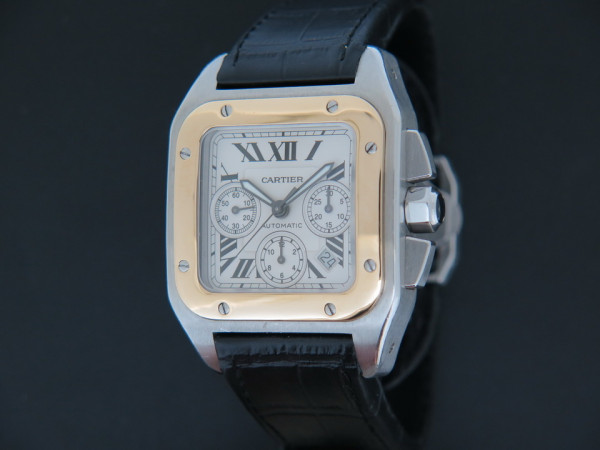 Cartier - Santos 100 XL Chronograph Gold/Steel W20090X8