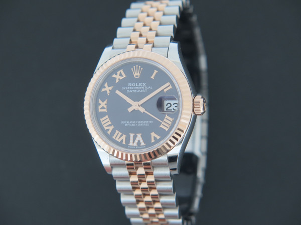 Rolex - Datejust 31 Everose/Steel Aubergine Diamond Dial 278271