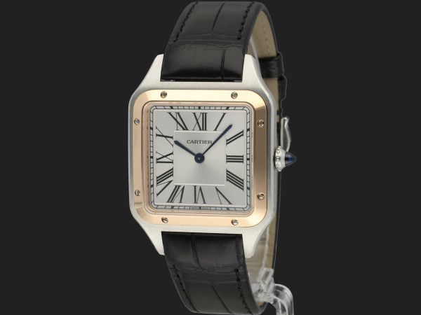 Cartier - Santos-Dumont Rose Gold & Steel GM W2SA0011 NEW