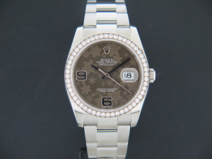 Rolex Datejust Bronze Floral Dial and Diamond  Bezel 116244