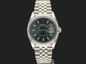 Rolex Datejust 36 Mint Green Dial 126234 NEW
