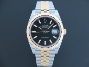 Rolex Datejust 41 Gold/Steel Black Dial 126333 NEW FULL STICKERS