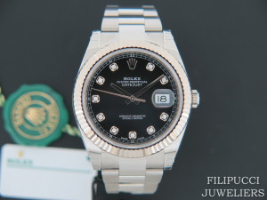 Rolex Datejust 41 Black Diamond Dial 126334 NEW  