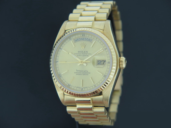Rolex - Day-Date Yellow Gold Tiffany & Co. Full Set 18038 