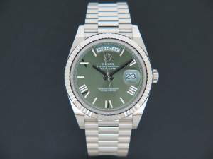 Rolex Day-Date White Gold 40 Green Dial 99% NEW 228239