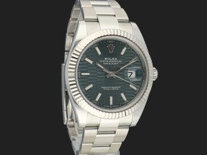 Rolex Datejust 41 Mint Green Motif Dial 126334 NEW