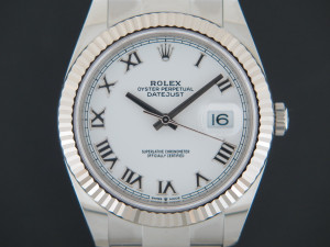 Rolex Datejust 41 White Roman Dial  NEW126334