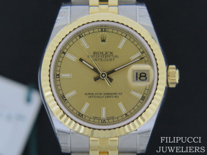 Rolex Datejust Gold/Steel Champagne Dial  178273 NEW 