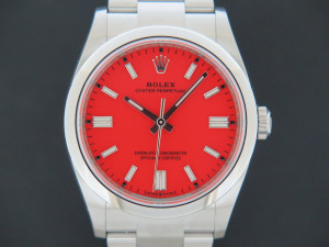 Rolex Oyster Perpetual 36 Coral Red Dial 126000 NEW