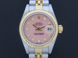Rolex Lady-Datejust Gold/Steel Pink Coral Dial 79173