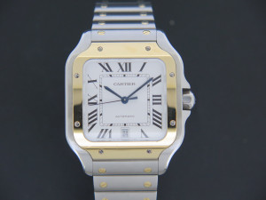 Cartier Santos Large Gold/Steel Roman Dial W2SA0009