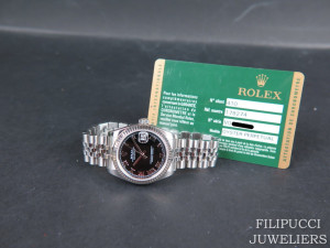Rolex Datejust Black Roman Dial 178274