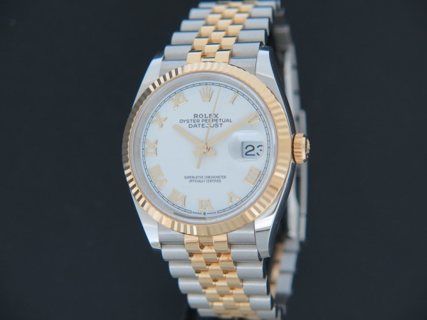 Rolex - Datejust Gold/Steel White Roman Dial 126233
