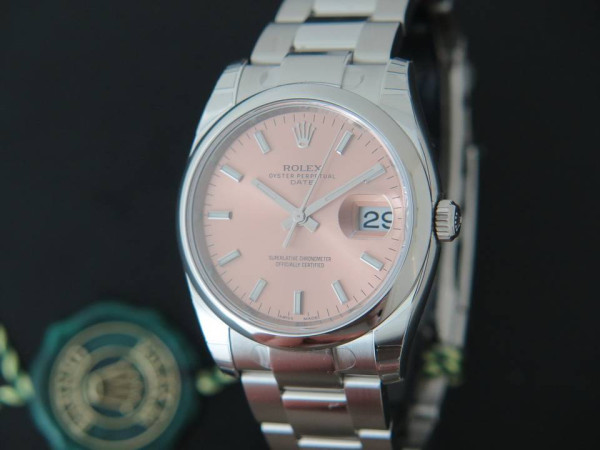 Rolex - Date Pink Dial NEW 115200  