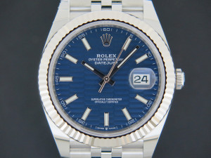 Rolex Datejust 41 Blue Motif Dial 126334 NEW