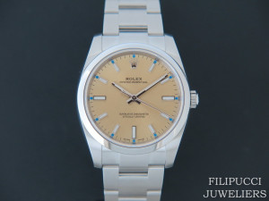 Rolex Oyster Perpetual Champagne-Colour Dial NEW 114200    