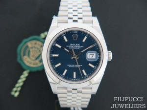 Rolex Datejust 41 Blue Dial NEW 126300 Full Stickers