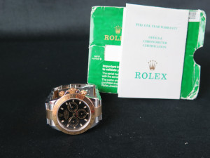 Rolex Daytona Gold/Steel Black Dial 116523