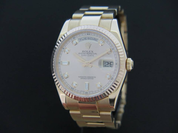 Rolex - Oyster Perpetual Day-Date Rose Gold Diamond Dial