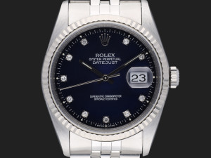 Rolex Datejust Blue Vignette Diamond Dial 16234