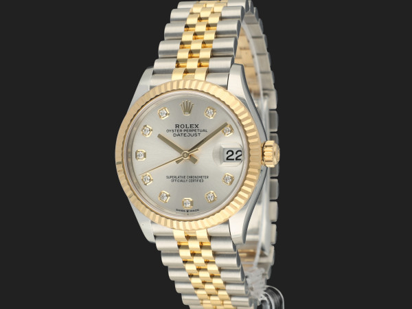 Rolex - Datejust 31 Gold/Steel Silver Diamond Dial 278273