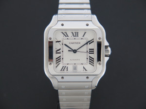 Cartier Santos Large Date Steel Roman Dial WSSA0009 / 4072