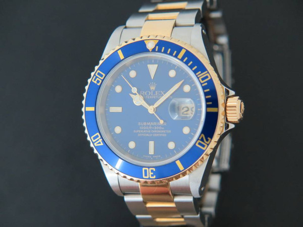 Rolex - Submariner Date Gold/Steel Blue Dial 16613