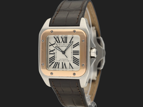 Cartier - Santos 100 MM Rose Gold/Steel Automatic 2878