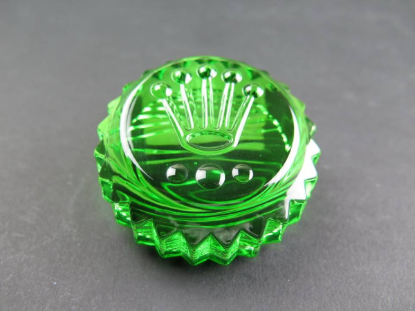 Rolex - Paperweight green crystal Triplock 