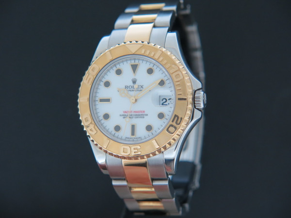Rolex - Yacht-Master Midsize Gold / Steel 168623 White Dial  