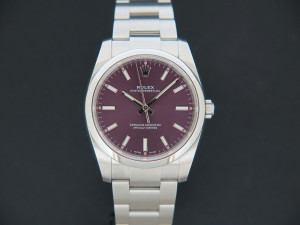 Rolex Oyster Perpetual 34 Red Grape Dial 114200 
