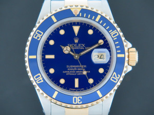 Rolex Submariner Date 16613 Gold/Steel N-Serial Purple Dial 