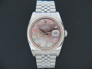 Rolex Datejust Black MOP Diamond Dial 116234