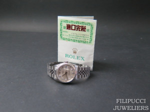 Rolex Datejust  Silver Diamond Dial 16234 