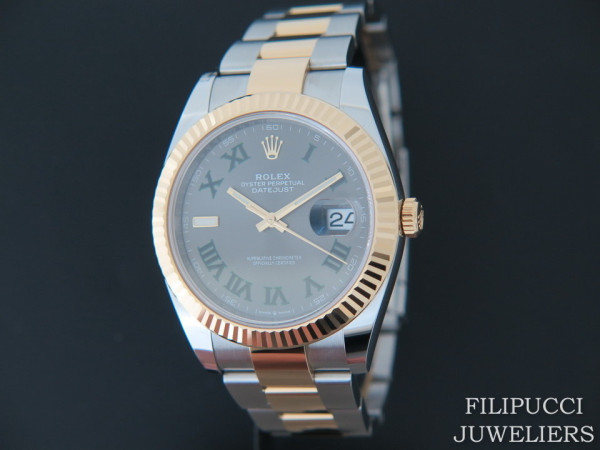 Rolex - Datejust 41 Gold/Steel Slate Dial NEW 126333 