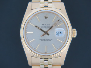 Rolex Datejust Yellow Gold Silver Dial 16018