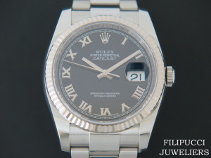 Rolex Datejust  Black Roman Dial 116234