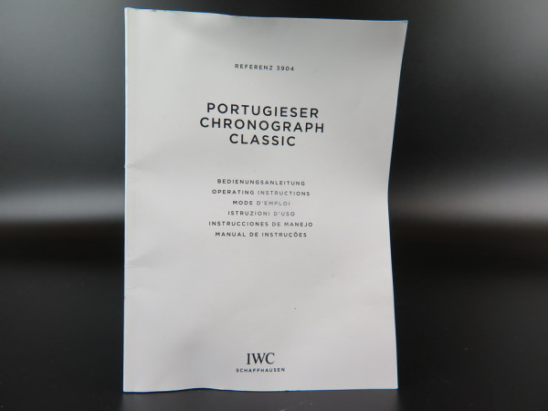 IWC - Operating Instructions Portugieser Chronograph
