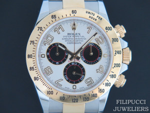 Rolex Daytona Gold/Steel 116523 Panda Racing Dial