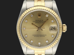 Rolex Datejust 31 Champagne Diamond Dial 68273