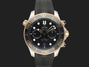 Omega Seamaster Diver 300M Chronograph SednaGold/Steel 210.22.44.51.01.001 NEW