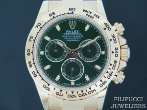 Rolex Daytona Yellow Gold 116508  Green Dial NEW