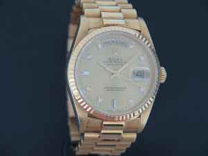 Rolex Day-Date Yellow Gold Champagne Diamond Dial 18238