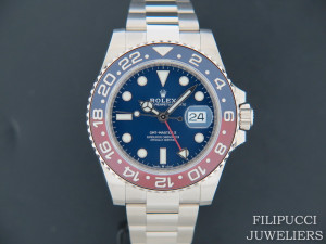 Rolex GMT Master II BLRO White Gold Blue Dial 126719BLRO NEW 