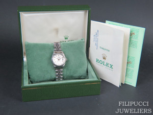 Rolex Datejust Lady 26mm Silver Tapestry Dial